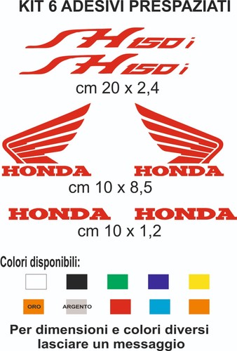 Adesivi honda 150 - sh, vinile