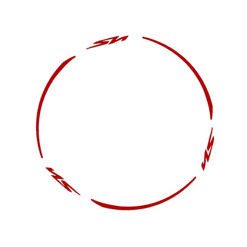 Adesivi cerchi rosso lucido - cerchi,